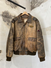 Load image into Gallery viewer, Faded leather jacket
