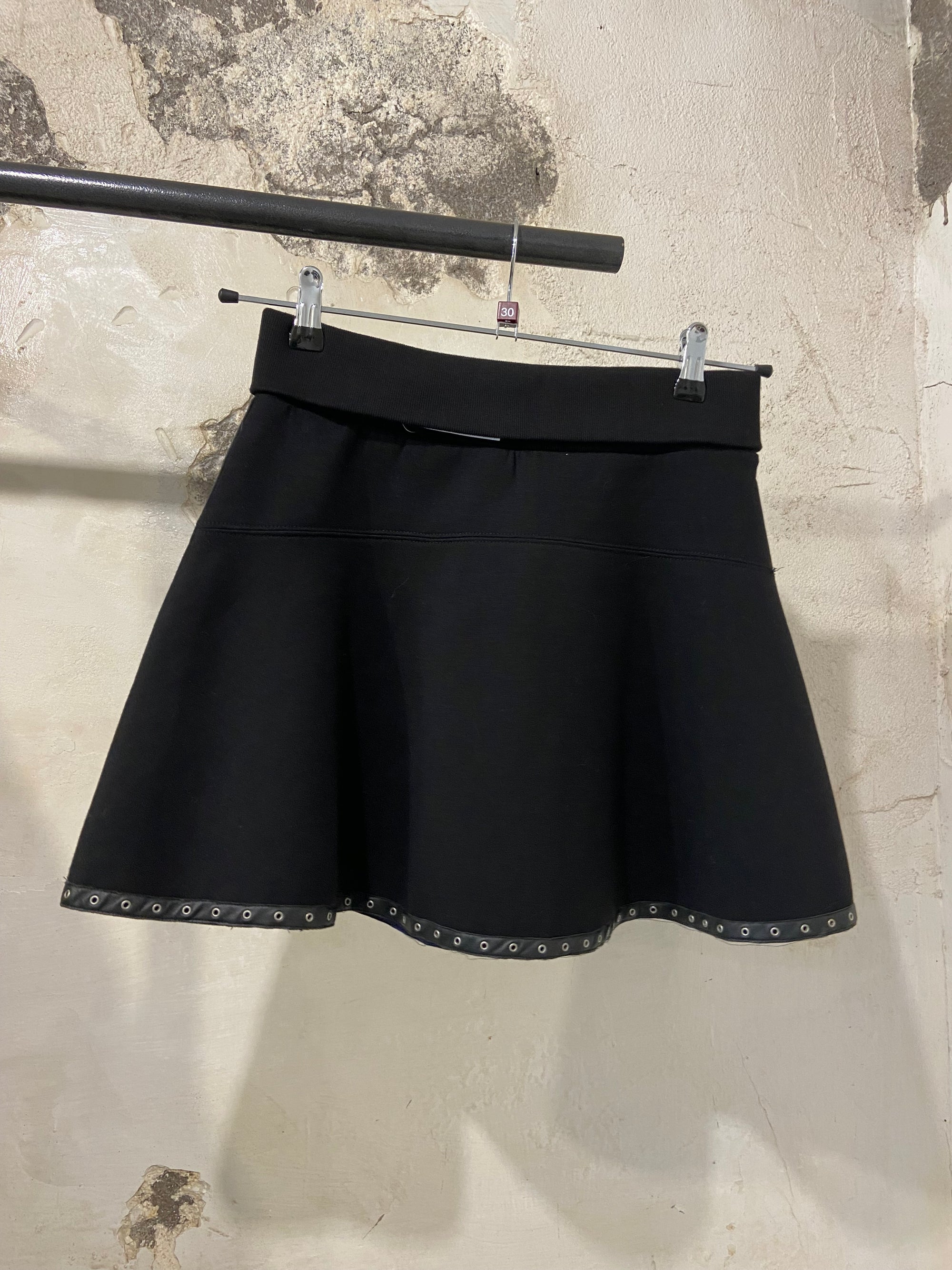 Diesel Black Flared Mini Skirt