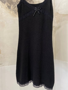 Black knit dress