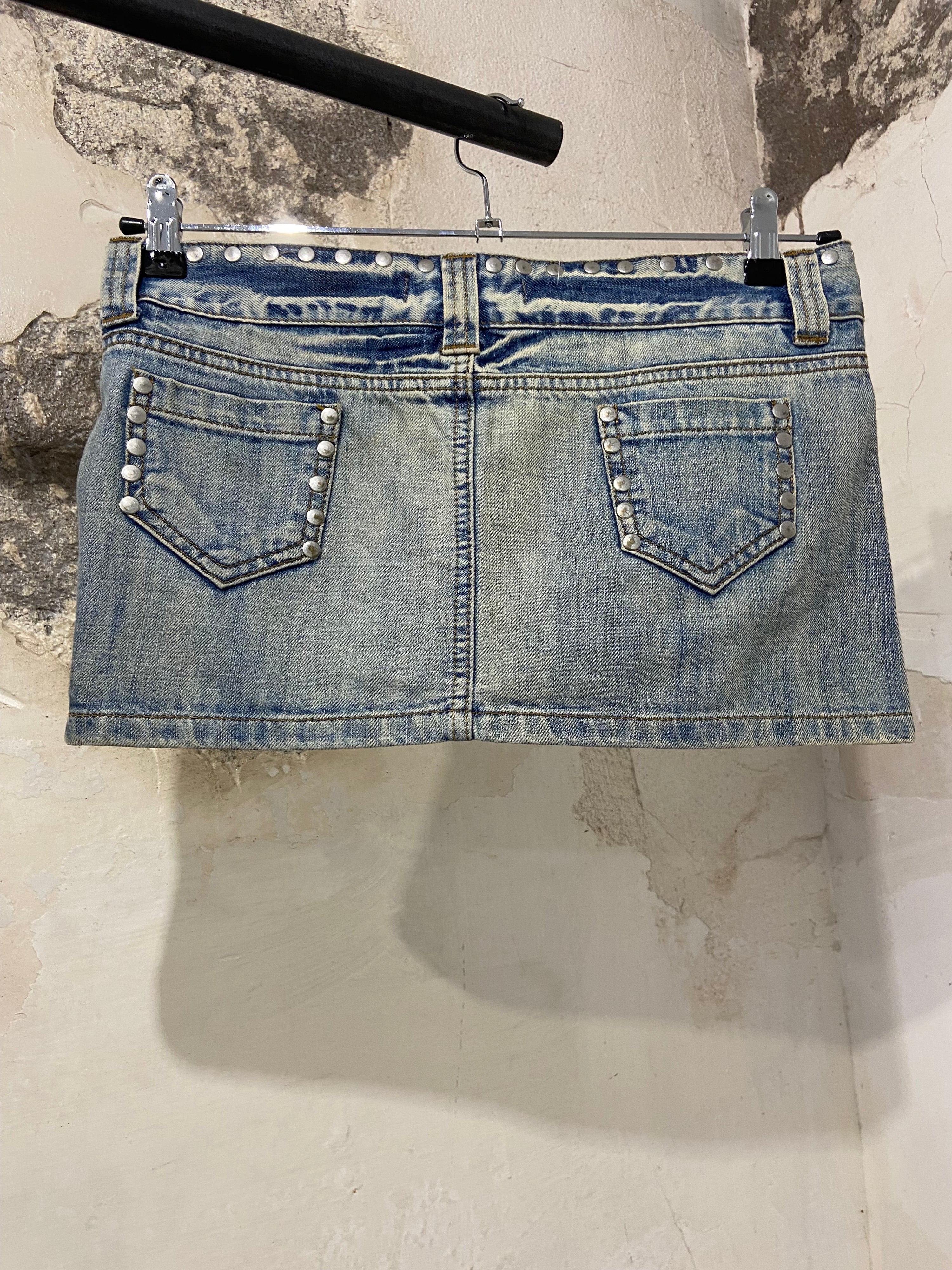 Cemento Studded Denim Skirt