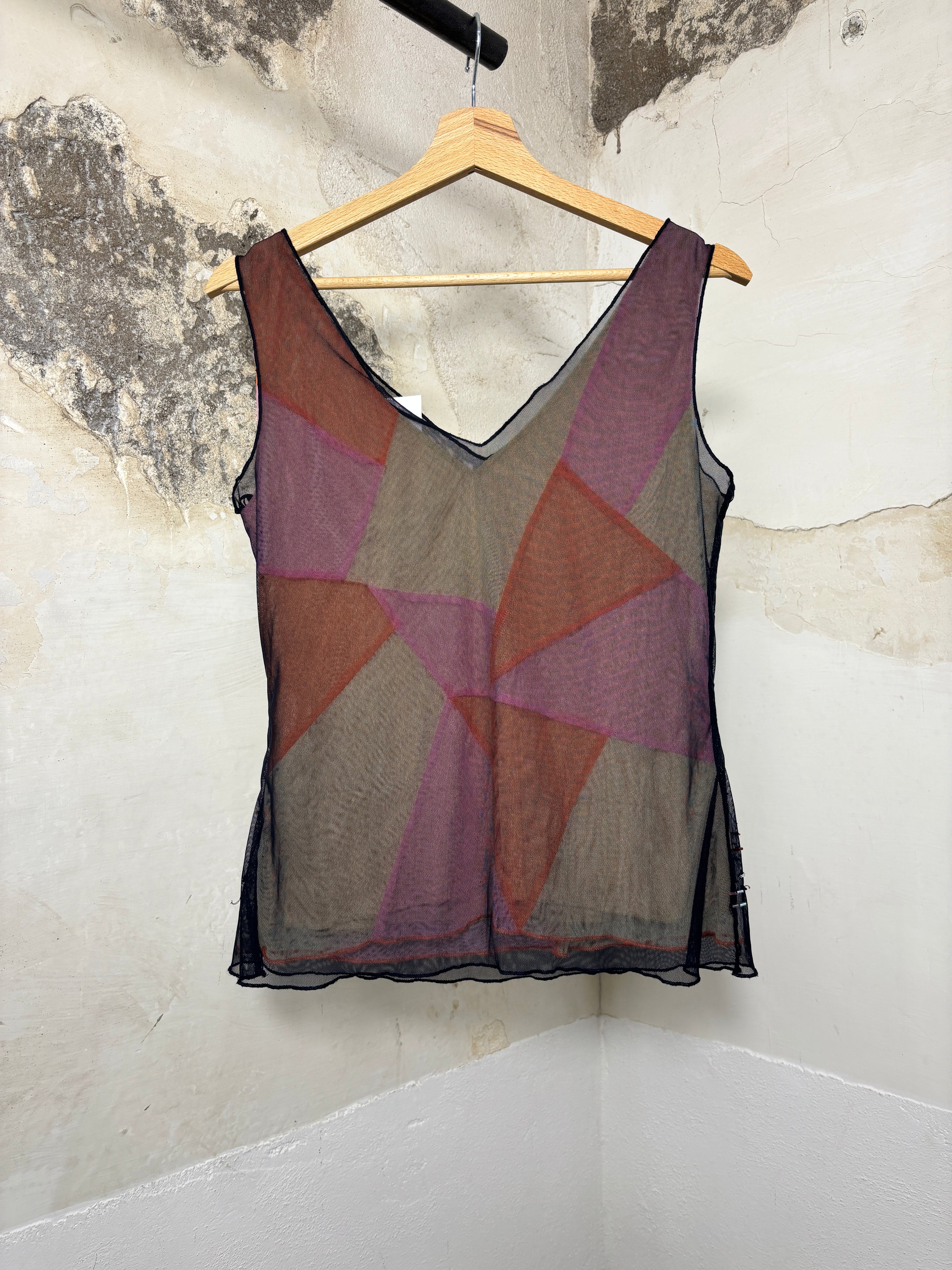 Sheer Patchwork Top