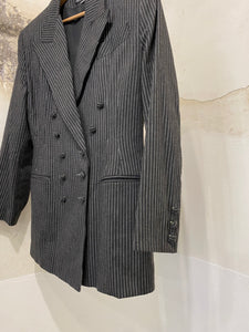 French pinstriped blazer