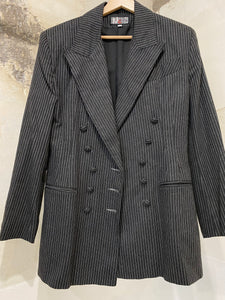 French pinstriped blazer