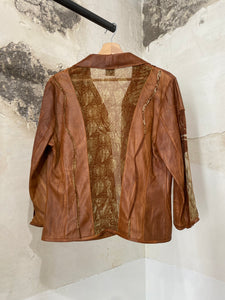 Le Gatte leather mesh jacket