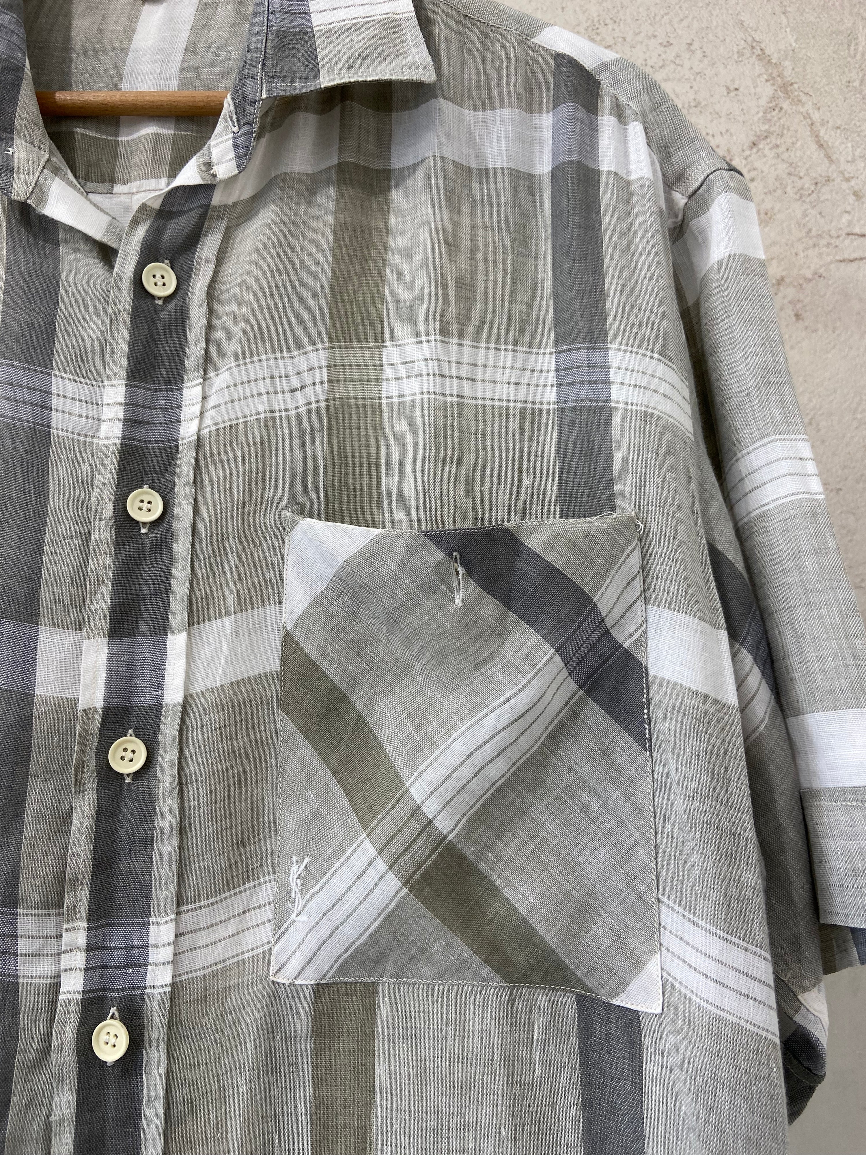 Yves Saint Laurent Short-Sleeve Checked Shirt