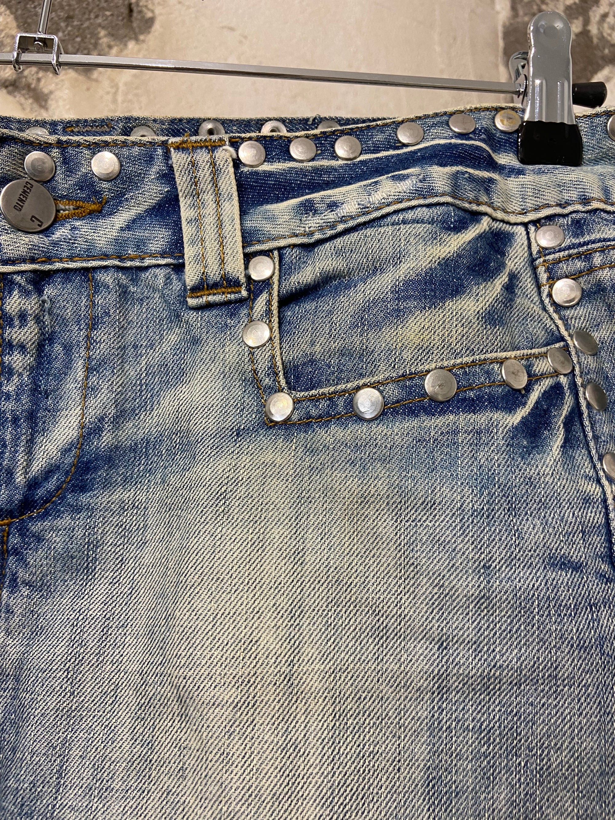 Cemento Studded Denim Skirt