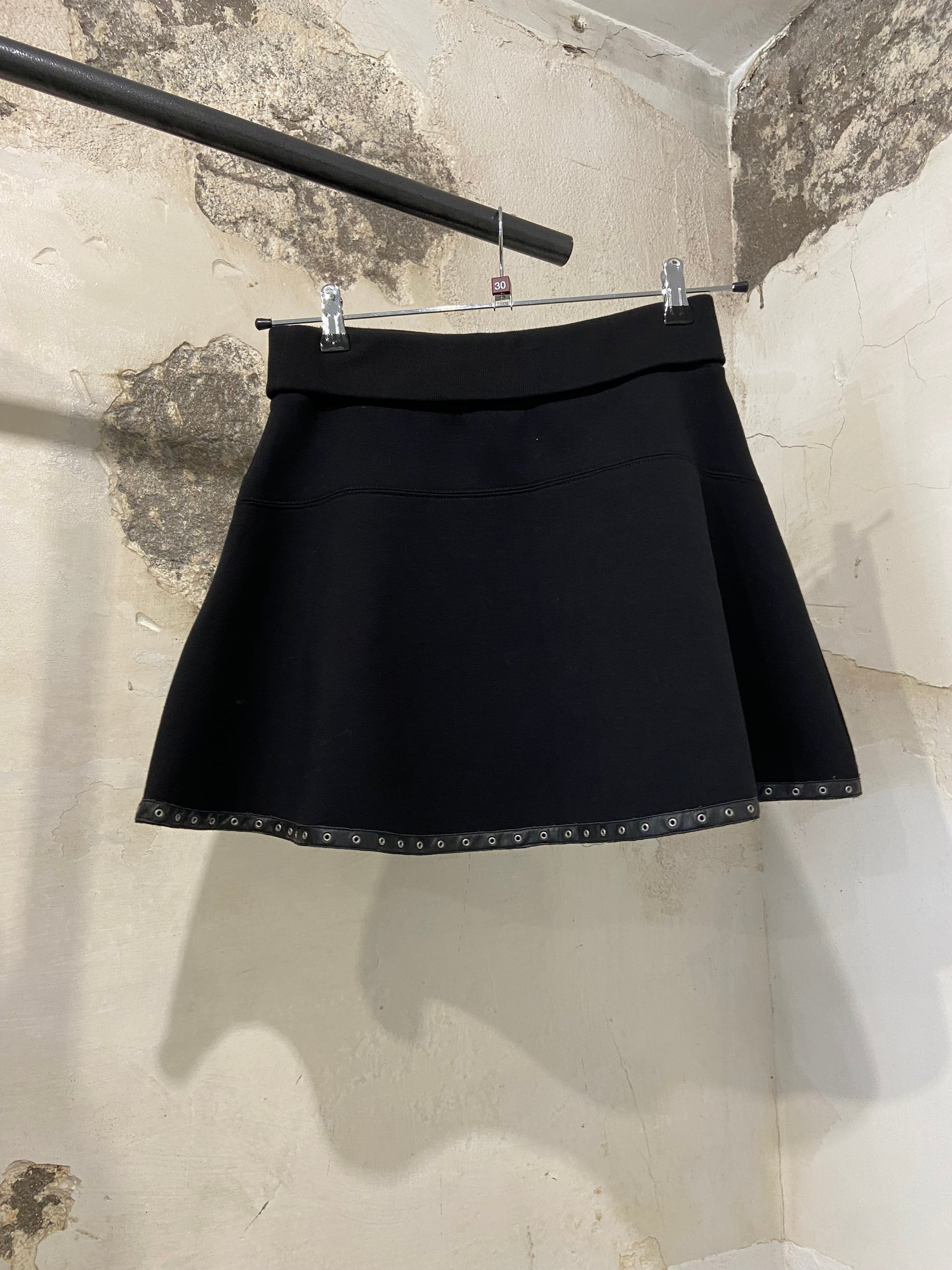 Diesel Black Flared Mini Skirt