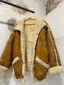 Patchwork shearling