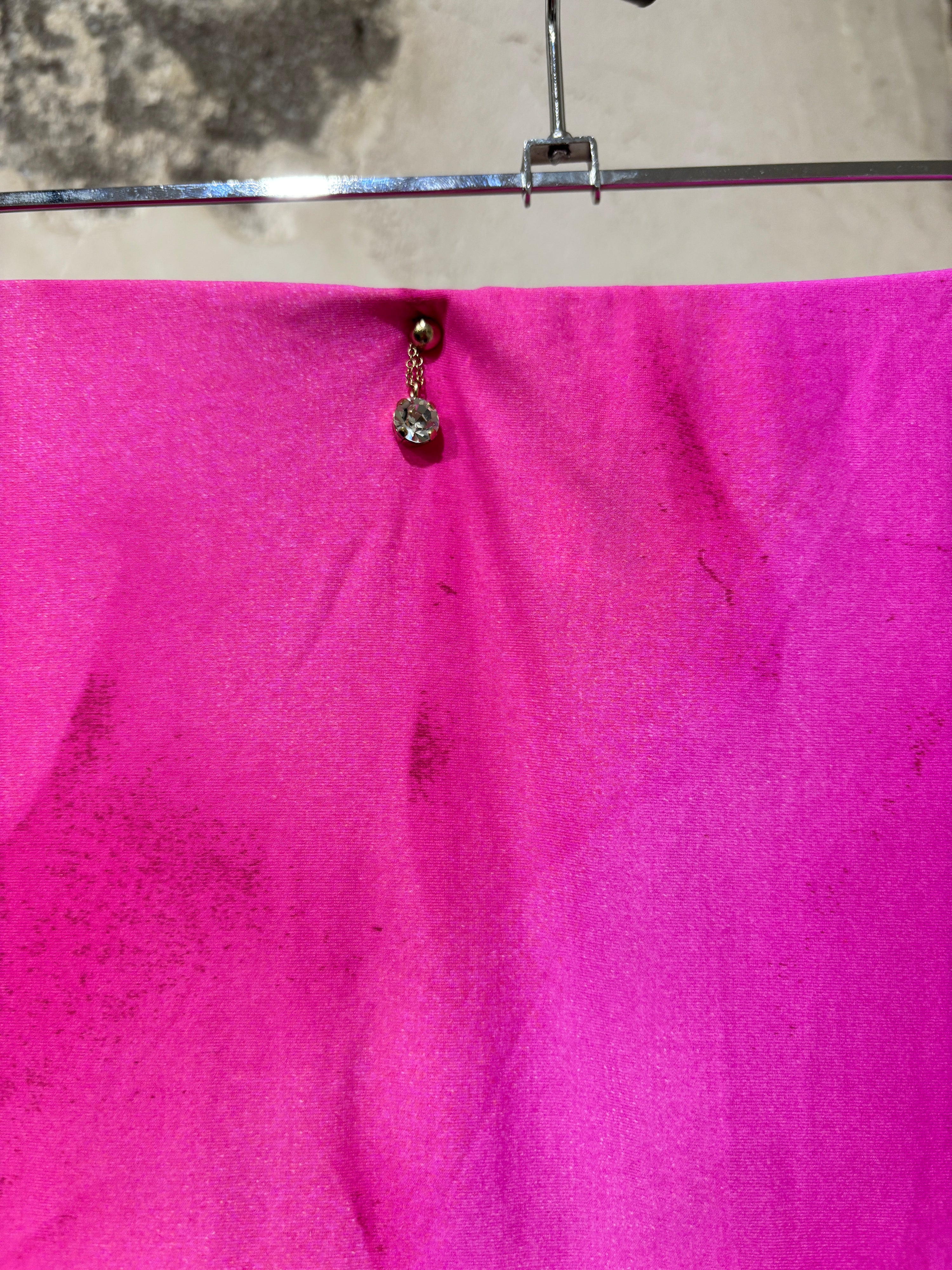 Roberto Cavalli Rose Print Silk Skirt
