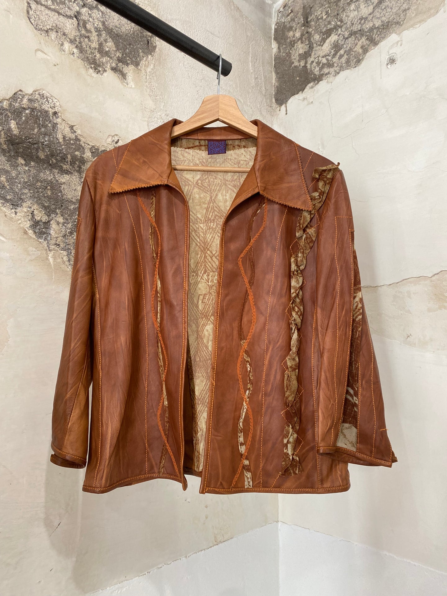 Le Gatte leather mesh jacket