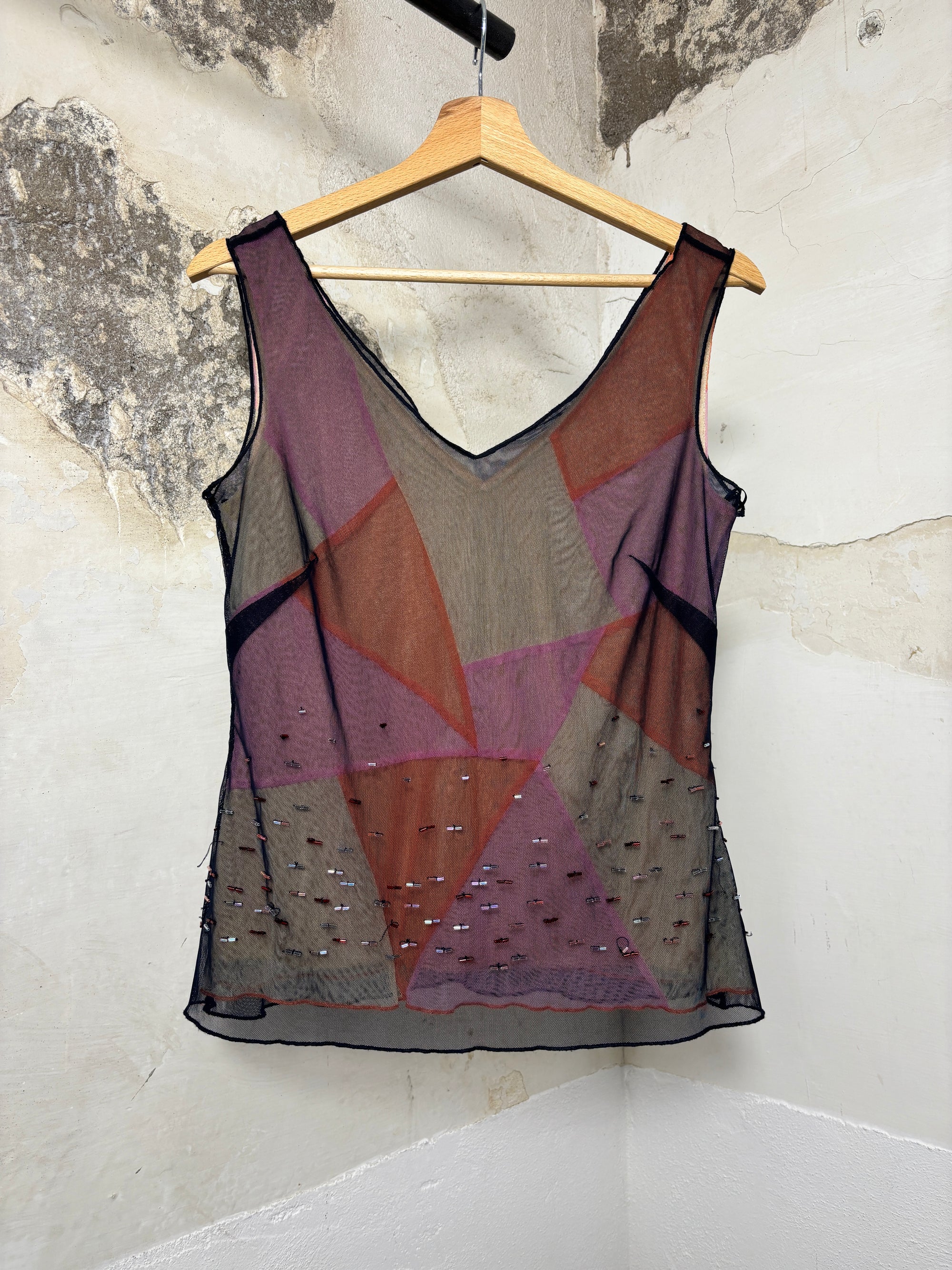 Sheer Patchwork Top