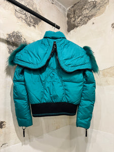 Versace Fur Hood Bomber