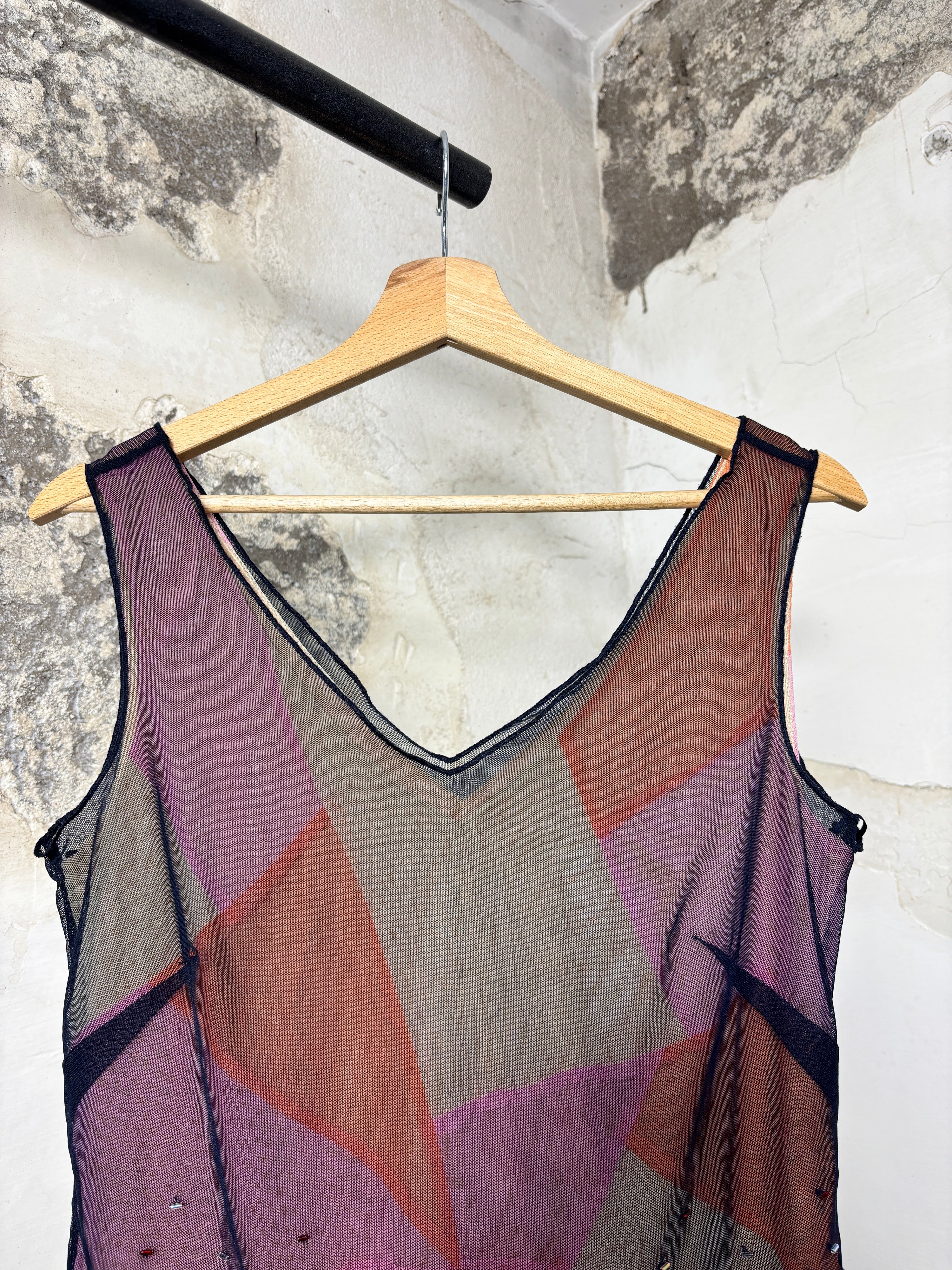 Sheer Patchwork Top