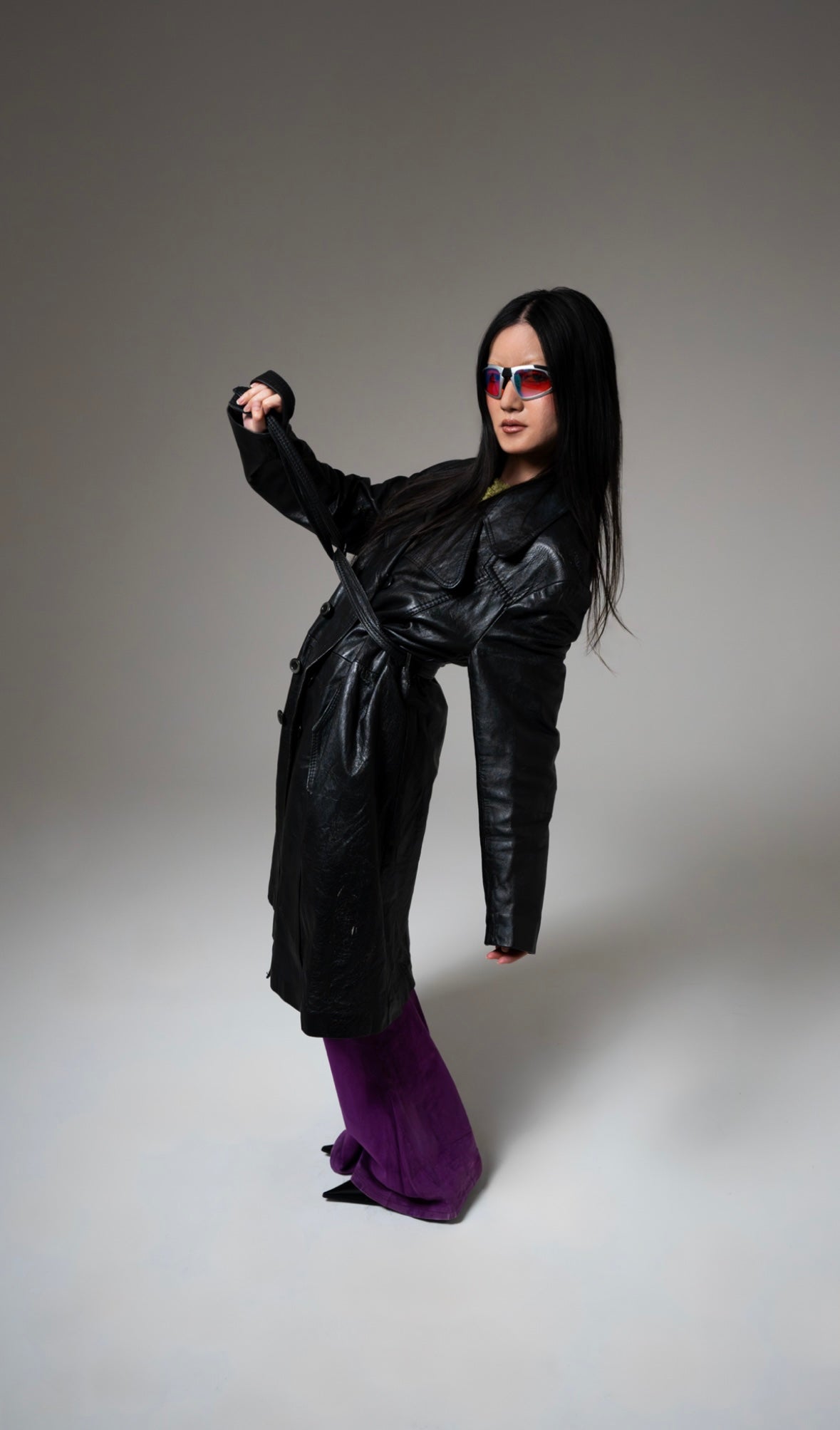 Leather trench