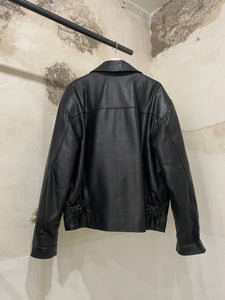 Leather motorcycle jacket