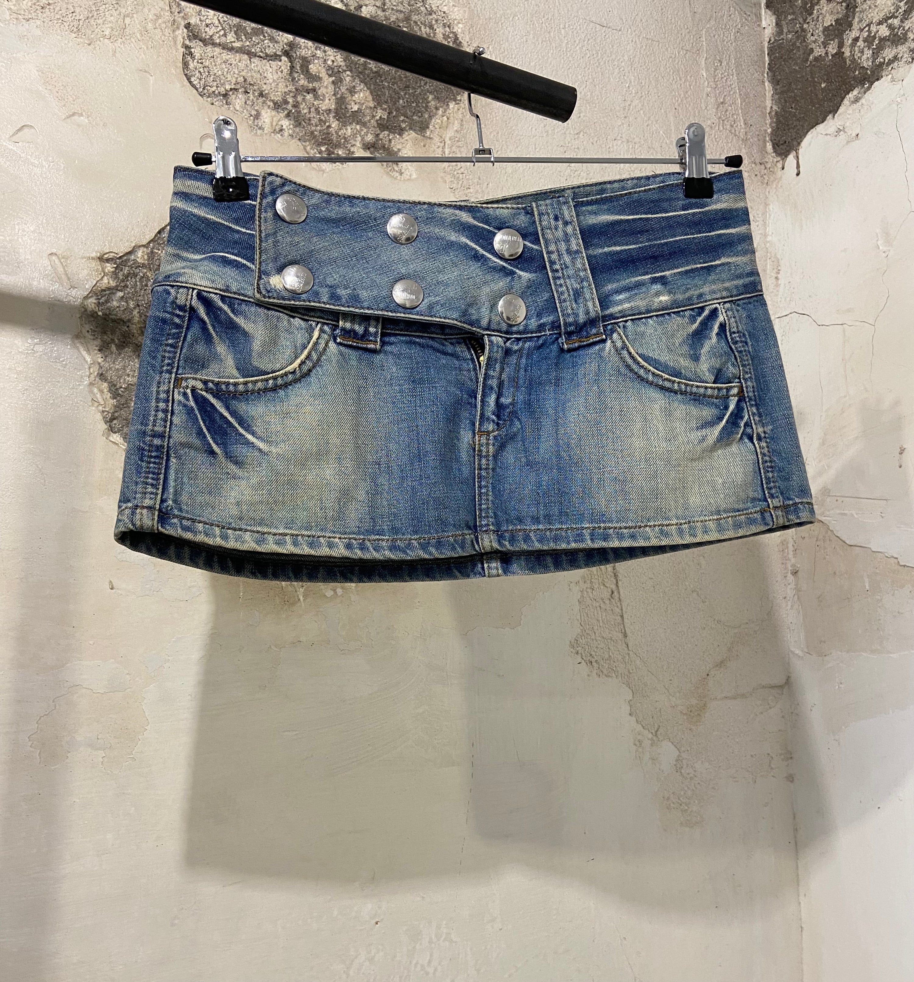 Cemento Studded Denim Skirt